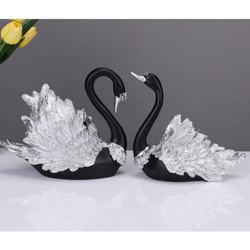 American Home Furnishings Swan Resin Ornaments Living Room TV Wine Cabinet Porch Display Cabinet Furnishings Home Decoration