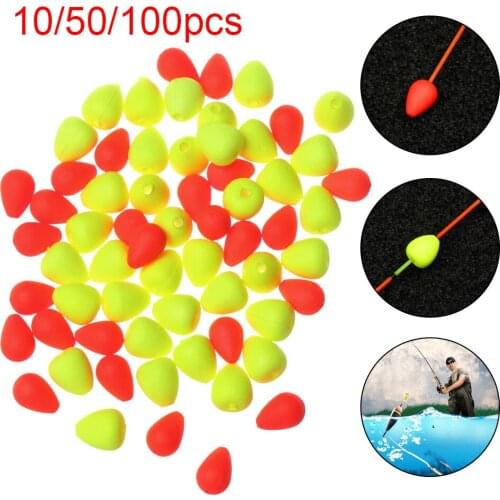 10/50/100Ppcs Float Tail Eye-catching Beans Moveable Float Tail Beans Fishing Signal Sender Visualable Beans Fishing Tools