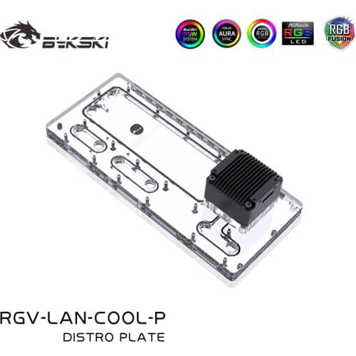 BYKSKI Acrylic Board Water Channel Kit Solution for LIAN LI lAN COOL II Computer Case for CPU/GPU Block Support DDC Pump RGB