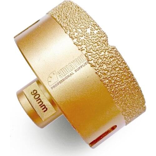 SHDIATOOL Diameter 90mm Vacuum brazed diamond drilling core bits with 15MM Diamond height hole saw