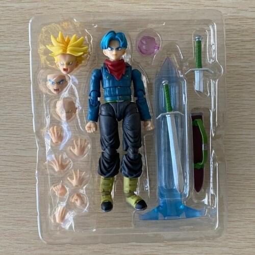 Dragon Ball Super Saiyan Trunks Action Figures SHF Models Toys
