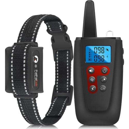 Electronic Shock Dog Training Collar Waterproof Rechargeable Remote Control Pet with LCD Display for Small/Meduim/Large Dogs