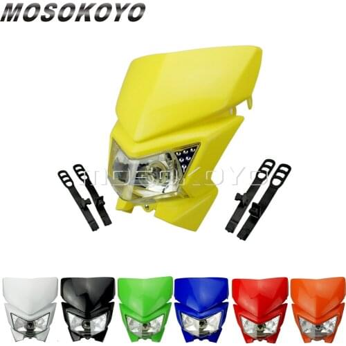 Motorcycle Dirt Bike Motocross Supermoto Headlamp Universal Headlight Fairing For Honda Suzuki Kawasaki Yamaha RMZ DRZ DR XR