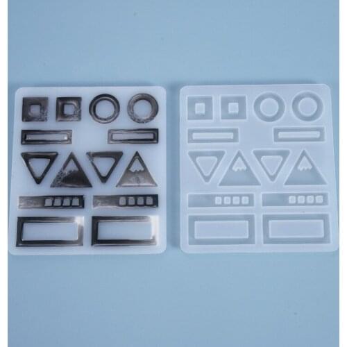 DIY pendant resin mold earrings pendant crystal epoxy mold homemade jewelry earring silicone mold for resin