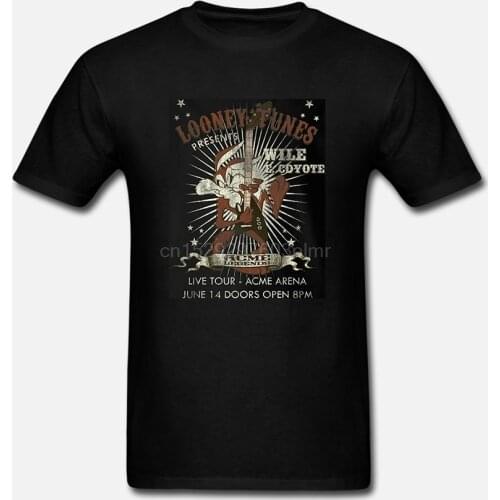 Looney Tunes Wile E Coyote Guitar T-Shirt mottled dark grey