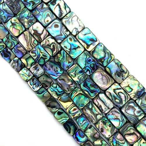 Hot Selling Rectangular Abalone Shell Beads DIY Handmade Combination Making Necklace Bracelet Jewelry Accessories Gift Wholesale