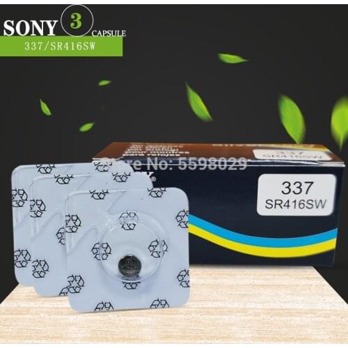 3pcs Sony 337 SR416SW button cell batteries Single grain 1.55V coin Silver Oxide battery 623 D337 V337 SP337 watch battery