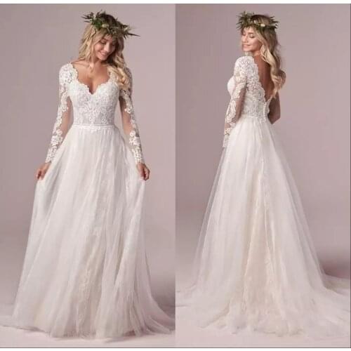 2021 Wedding Dress Tulle Lace Long Ivory White And White Open Back Can Be Customized Size Plus Size Свадебное платье