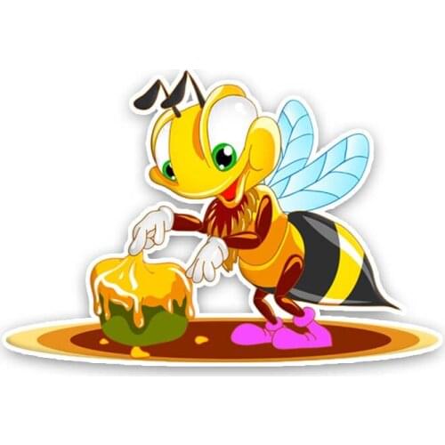Hot Bees That Eat Honey Interest Car-Stickers for Bumper Rear S Vinyl Decal Auto Exterior Decoration 16*11cm