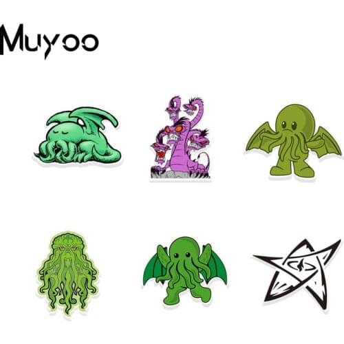 2019 New Cthulhu Symol Brooches Hydra Elder Acrylic Brooch Art Epoxy Brooch Pin Bag Clothing Accessories
