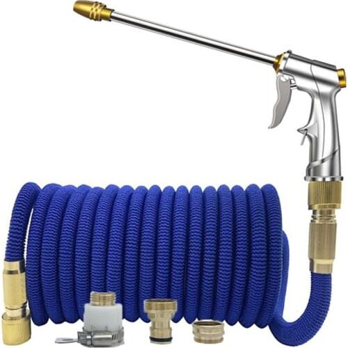 New telescopic magic hose high pressure car wash hose adjustable spray hose household garden watering hose cleaning water gun
