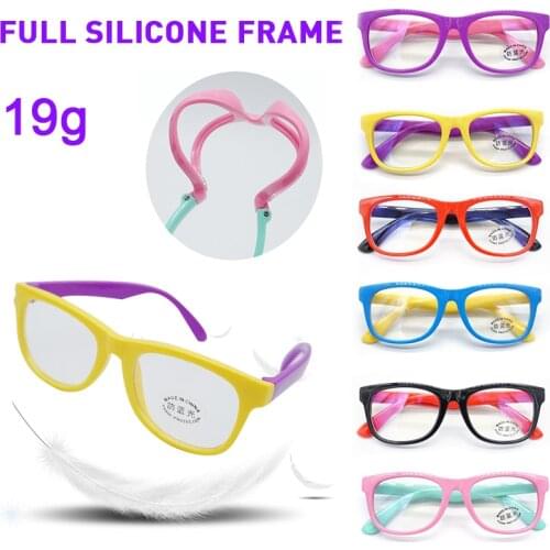 New Kids Cycling Silicone Blue Light Blocking Glasses Lightweight Eye glasses Frame Filter Blue Ray Computer Game Glasses