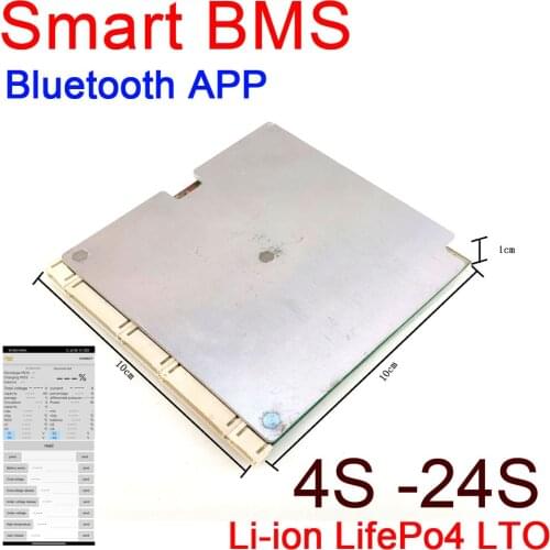 4S TO 24S smart BMS 50A 100A 200A Lithium Protection Board Li-ion LifePo4 LTO Bluetooth 7S 8S 10S 13S 14S 16S 20S 12V 24V 48V