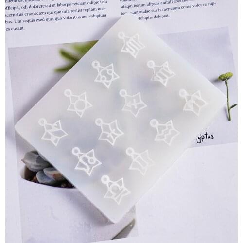 Crystal Epoxy Silicone Mold 12 Constellations Pendant DIY Crafts Jewelry Mould