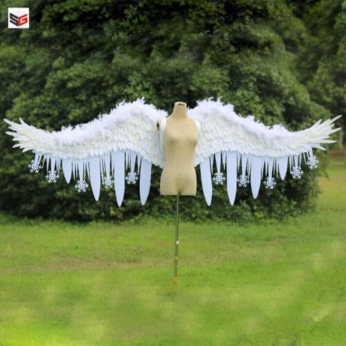 Snow Feather Adults Photography Props Angel Wing Lady Photo Shoot Accessories Fairy Wings Photoshoot Memories Backdrop Decor