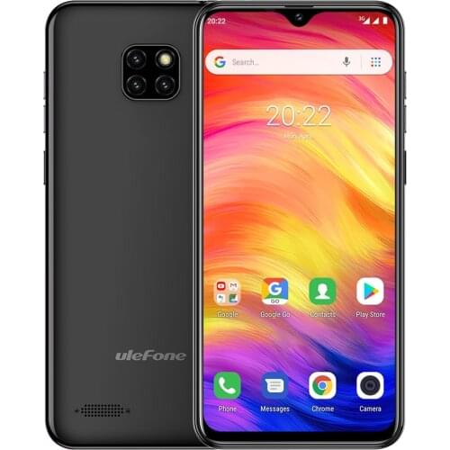 Ulefone Note 7 Smartphone 6.1 inch 1GB RAM 16GB ROM MT6580A Quad Core 3500mAh Face ID Three Rear Cameras Android GO Mobile Phone