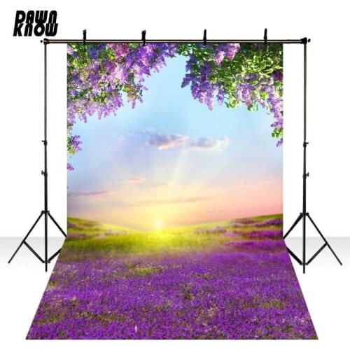 Purple Flowers Vinyl Photography Background For Wedding Sunlight New Fabric Flannel Backdrops backgrounds for photo studio S1788