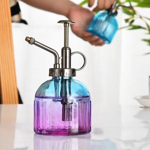 Vintage Gradient Watering Spray Bottle Glass Misting Can Garden Tool Plant Sprinkling Pot