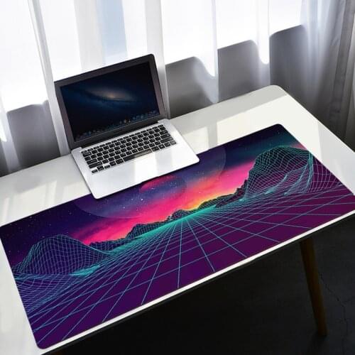 Retrowave Keyboard Pad Pad Mouse Room Accessories Setup Gamer Accessories Carpet Cabinet City Mausepad Anime Mat For Gaming Pc
