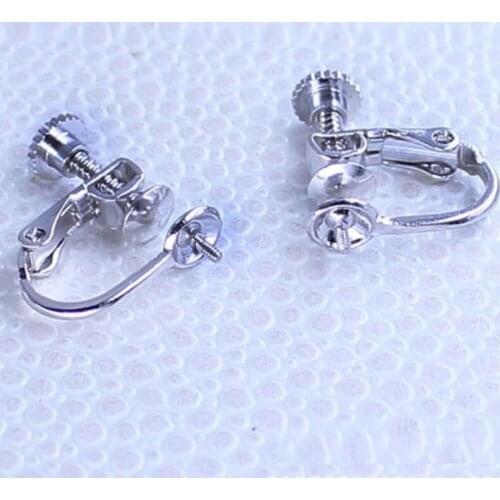 Wholesale Screw Style 925 Sterling Silver Ear Clip Clamp Findings
