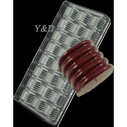 3D DIY Clear Column Wave Ripple Shaped PC Polycarbonate chocolate mold Model Tray