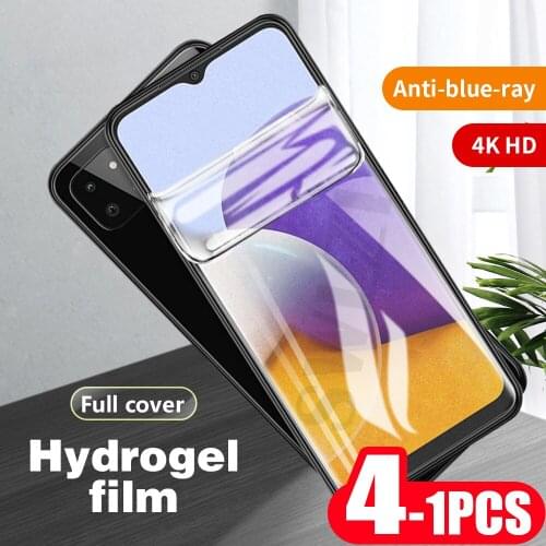 4-1Pcs full cover for Samsung galaxy A01 A02 A02s A11 A12 A21 A21s A22 A31 A32 A41 A42 A51 A52 A71 A71s A72 A91 hydrogel film