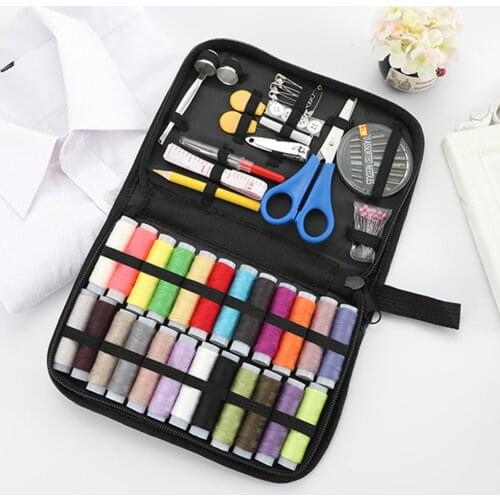 88 Pcs/Set Travel Sewing Kits Household DIY Multi-function Sewing Box Set Sewing Thread Stitches Knitting Needles Tools