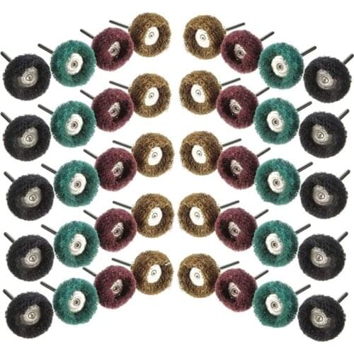 Abrasive Wheels 80 Pack, 1inch Abrasive Wheel Buffing Polishing Wheel Burr for Proxxon Rotary Tools, 1/8 inch (3mm)