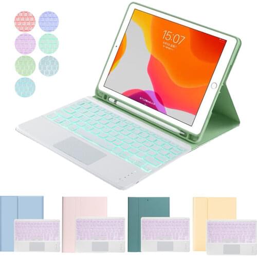 Touchpad Backlit Keyboard Case with Mouse for iPad Air 4 Air 3 Air 2 1 9.7 2017 2018 5th 6th 3rd Pro 10.5 11 2020 10.2 7th 8th