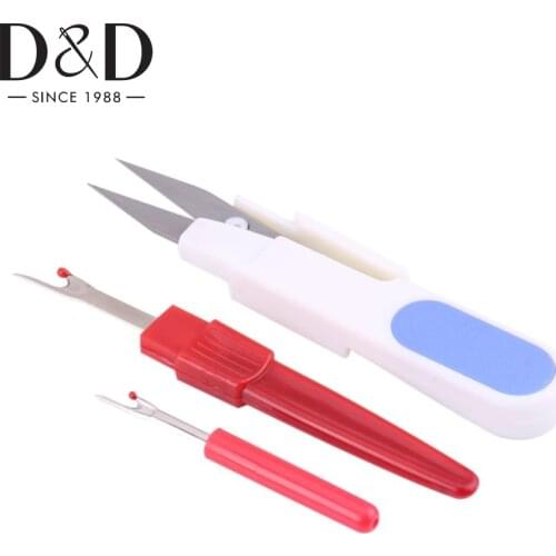 D&D 1pc Scissors Fabric Cutting + 2pcs Sewing Pruning Scissors Handle Craft Thread Cutter Seam Ripper Sewing Accessories Tools