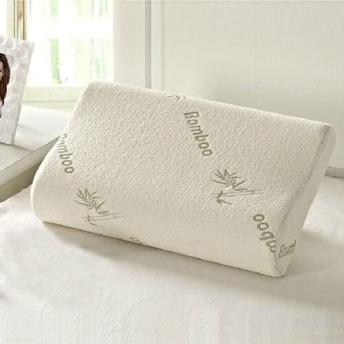 Adult Kids Bamboo Fiber Memory Foam Pillows Orthopedic Pillow Sleeping Healthcare Therapy Cervical Pillow Almohada Ortopedica