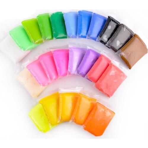 24-color Diy Handmade Standard Clay Plasticine Child Color MudSet Space Mud High Quality Soft Clay Light Clay Kids Toy