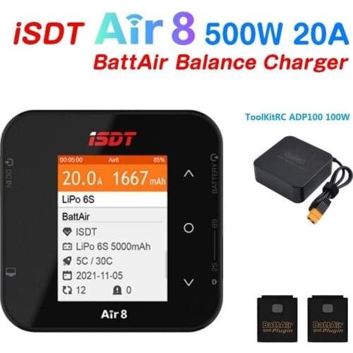 ISDT Q8 BattGo 500W 20A High Power Battery Balance Charger Discharger for 1-8S Lipo Battery