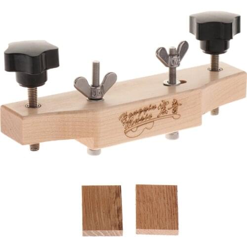 Maple Wood Stainless Steel Acoustic Guitars Bridge Caul Clamp Bridges Install