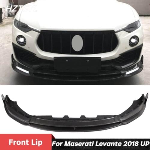 Carbon Fiber Car Body Kit Front Bumper Lip For Maserati Levante Tuning 2018 Up