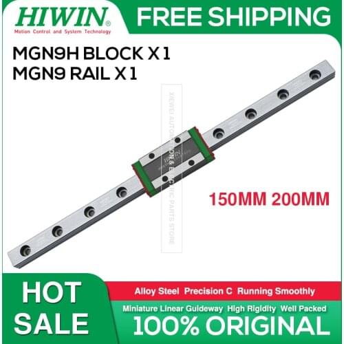 Free Shipping ZAV Mini UNI Mini 3d Printer Linear Rail Kit HIWIN MGN9 Linear Guide 150 200mm MGN9H Block