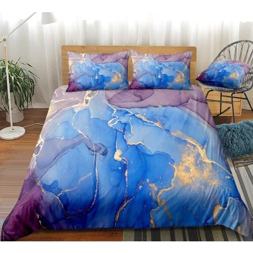 Quicksand Bedding Set Gold Blue Purple Bed Linen Kid Duvet Cover Set Boy Girls Home Textiles Men Women Microfiber Bedclothes