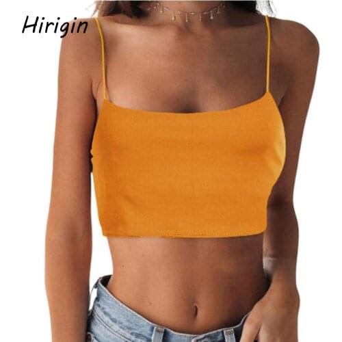2020 girls tank tops Fashion Women Sexy Crop Tops Solid Summer Camis Casual Tank Tops Vest summer Sleeveless Crop Tops