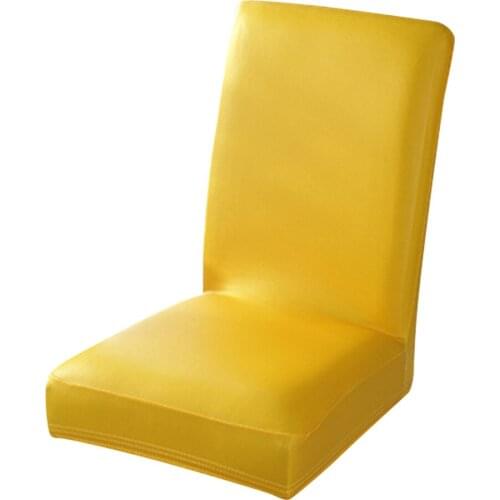 Fashion Chair Cover Stretch PU Leather Cover Waterproof Seat Cover for Dining Chair Office Chair Hotel Chair SUB Sale