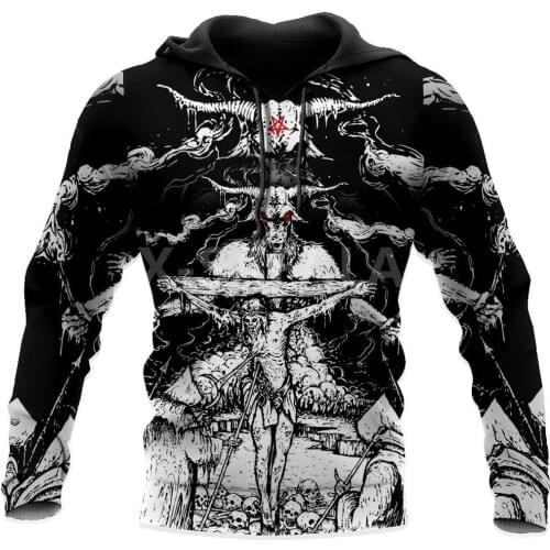 Satanic Skull Viking Trippy 3D Print Size XS-7XL Hoodie Man Women Harajuku Outwear Zipper Pullover Sweatshirt Casual Unisex-13