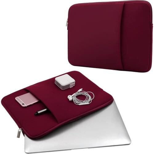 1PC Soft Notebook Pouch Dual Zipper Laptop Bag Sleeve Case Cover For Apple MacBook Lenovo HP Dell Asus 11 13 15 inch