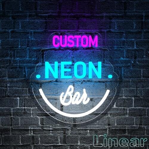 Neon Custom Sign LED Light Shop Logo Lamp Pub Store Club Game Room Wall Home Decor Birthday Party Restaurant Flower Faceplate
