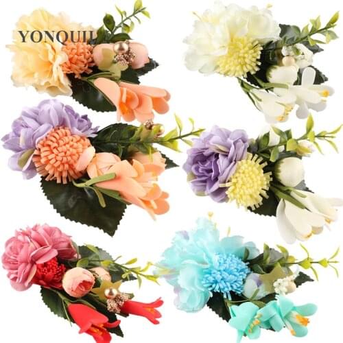 New Arrival Silk Flower Hair Clip Fabric ladies Hairpin Headdress Elegant Women Ladies Party FLOWER Hair Accessories Headwear
