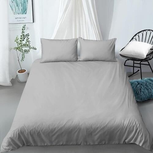 Solid color Bedding sets Black Duvet cover set and Pillowcases Gray Quilt covers Camel Pillow case 3 pieces Home textile