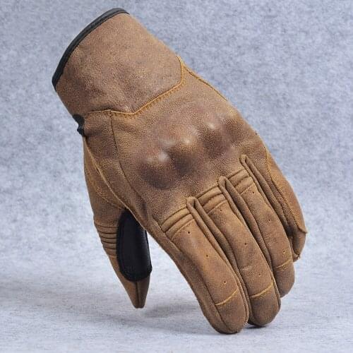 Palmer Motorcycle Bike Leather Retro Urban Classic Gloves Motocross Motorbike Scooter Riding Gloves