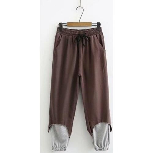 Plus Size XL-4XL Womens Elastic Waist Casual Pants Oversized Sportswear Pants