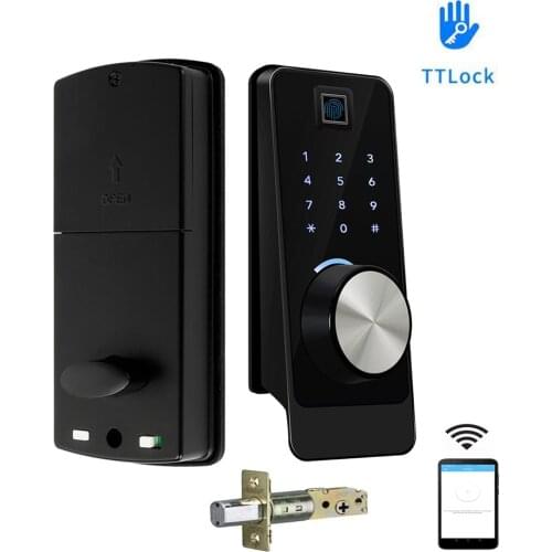 TTLock APP Smart Bluetooth-compatible Remote Control Fingerprint Biometrics Password Card Code US Deadbolt Automatic Lock