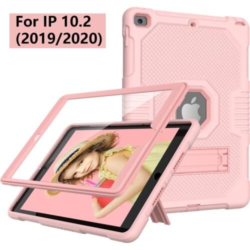 Heavy Duty Silicone Stand Tablet Case Cover For iPad 8 10.2 2020 2019 Mini 4 5 5th 6th 2017 2018 9.7 Air 4 Pro 11 2020 2018