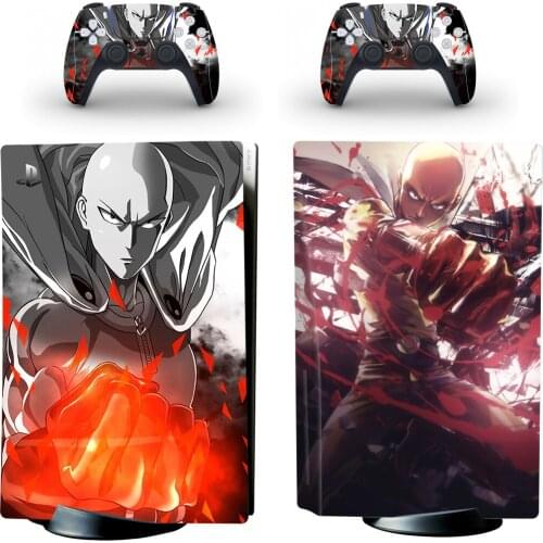 One Punch Man Saitama PS5 Disc Skin Sticker Protector Decal Cover for PlayStation 5 Console & Controller PS5 Skin Sticker Vinyl