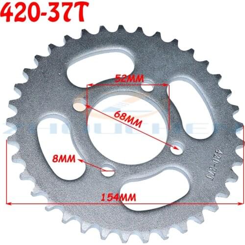 1 piece of 420-37T 52mm rear chain sprocket suitable for China ATV Quad Pit off-road vehicle motorcycle motorcycle moped
